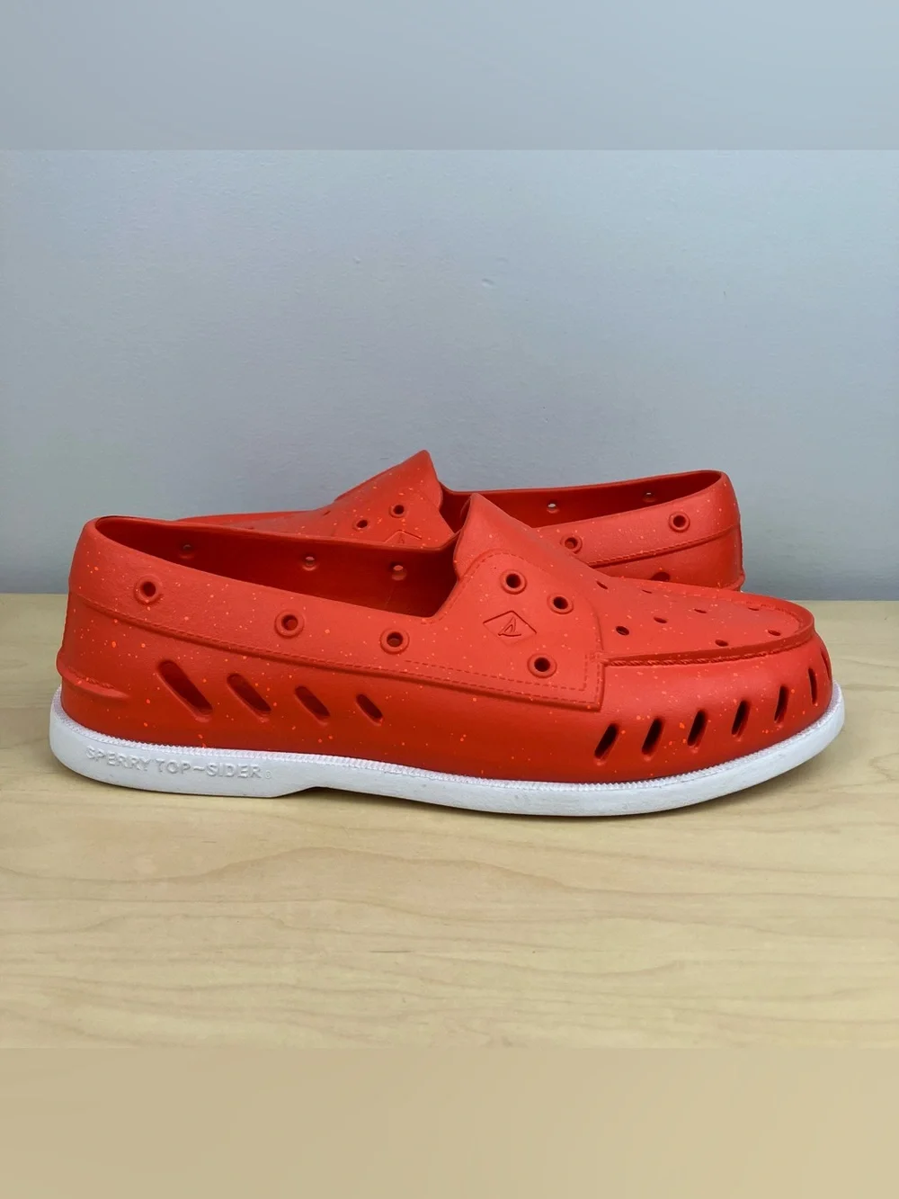 Sperry Top-Sider Men’s Size 11.0 M A/O Float Speckle Slip On Boat Shoes Orange